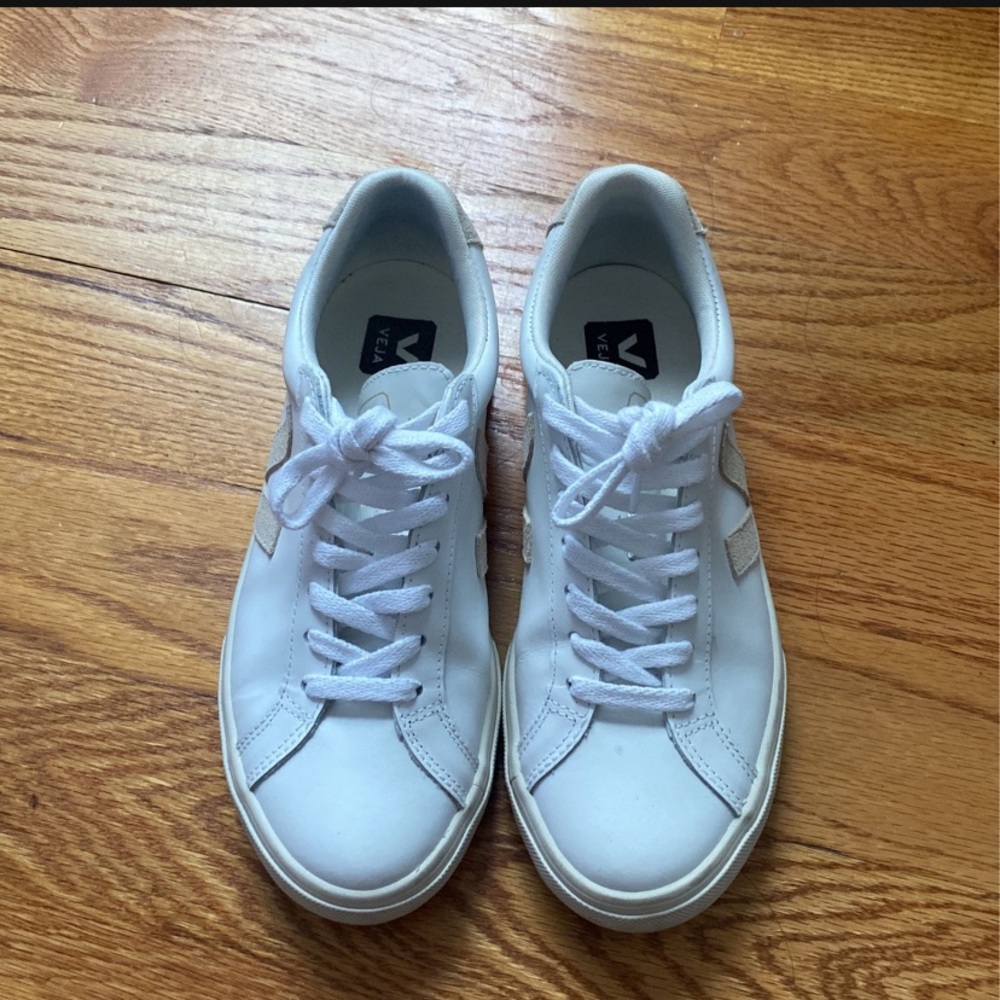 VEJA ESPLAR LEATHER WHITE SABLE